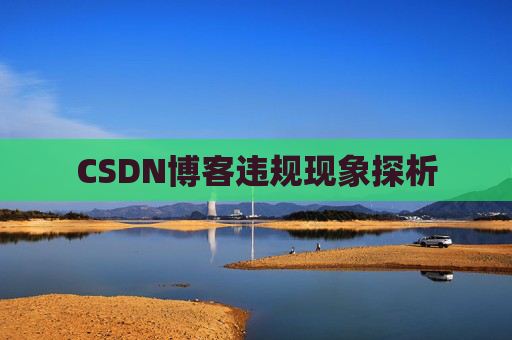 CSDN博客违规现象探析